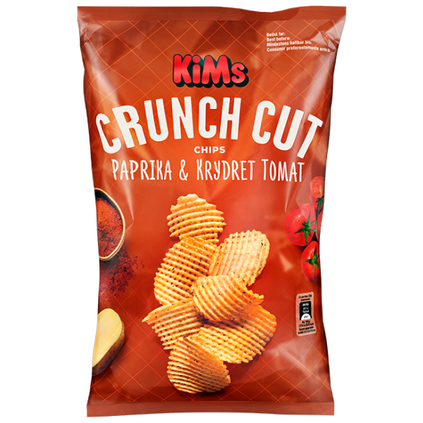 Kalorier i KiMs Crunch Cut Chips Paprika & Krydret Tomat