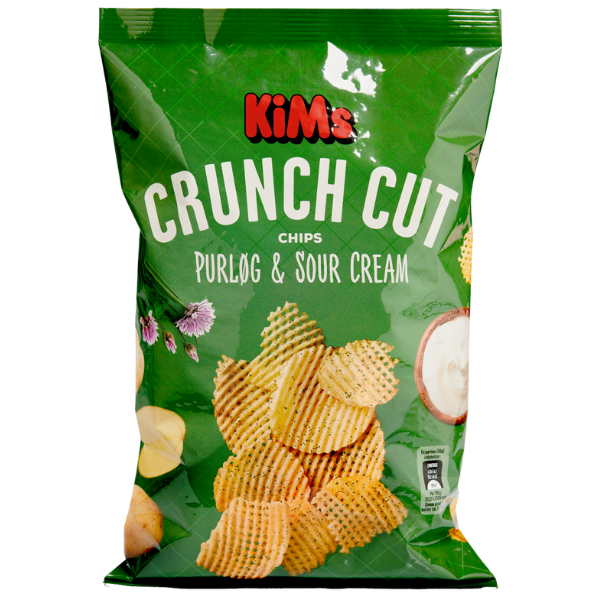 Kalorier i KiMs Crunch Cut Chips Purløg & Sour Cream